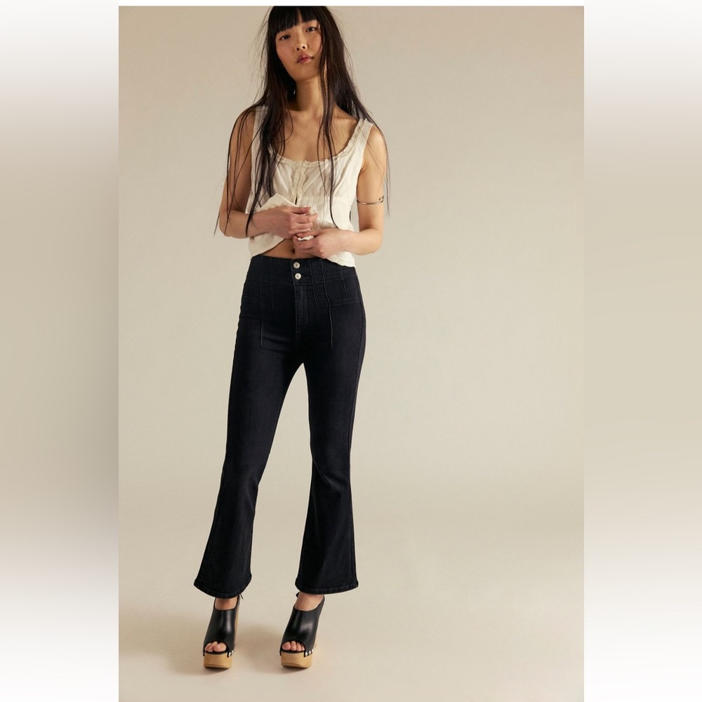 Free People We The Free Jayde Crop Flare Jeans